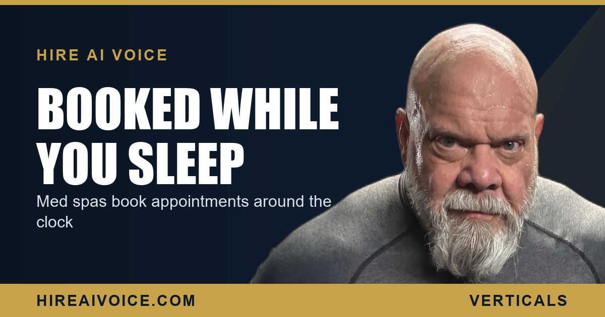 Med spa AI receptionist booking appointments 24/7, Hire AI Voice