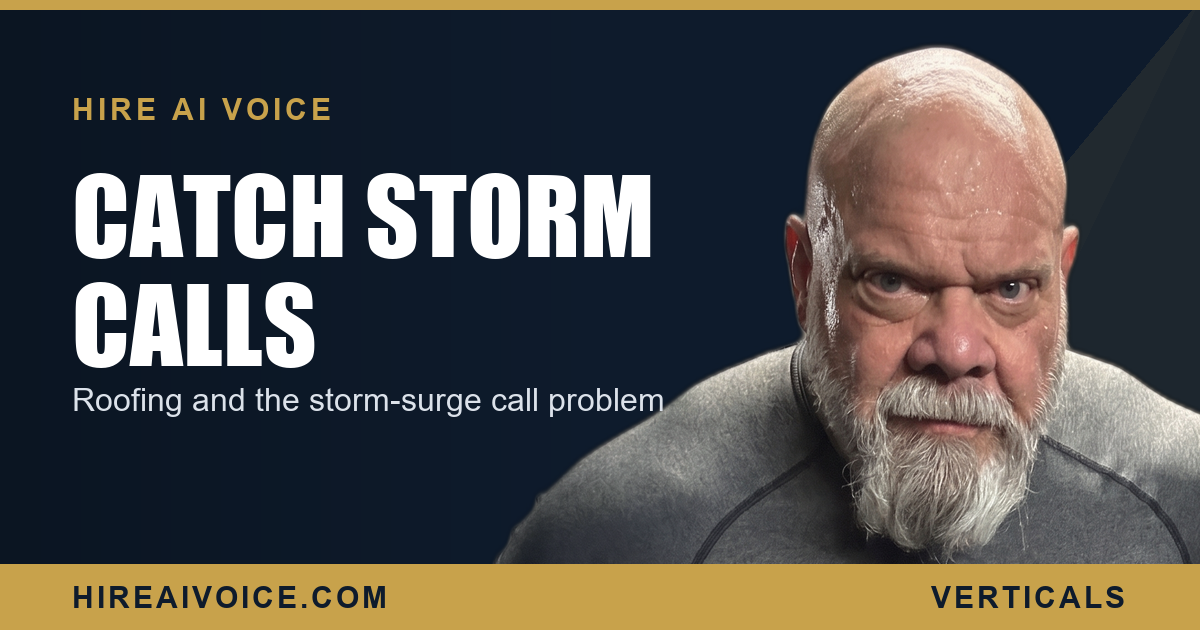 Roofing companies and the storm-surge call problem, Hire AI Voice