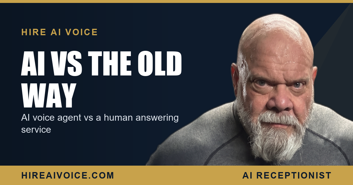 AI voice agent vs answering service: what is actually different, Hire AI Voice