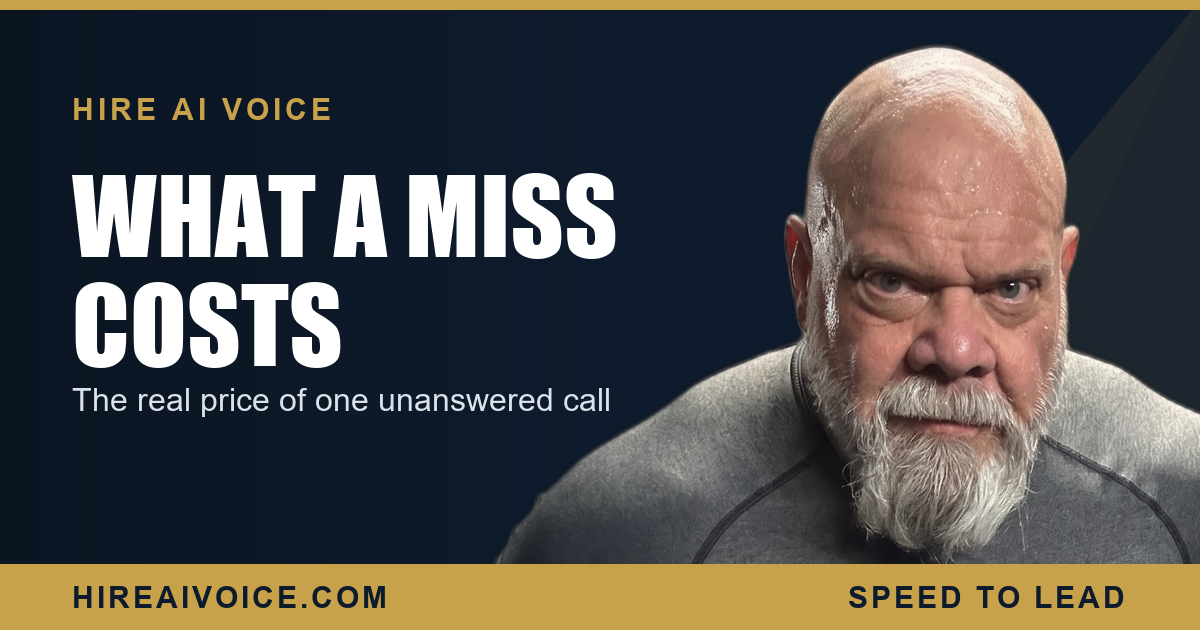 The real cost of a missed call for a service business, Hire AI Voice
