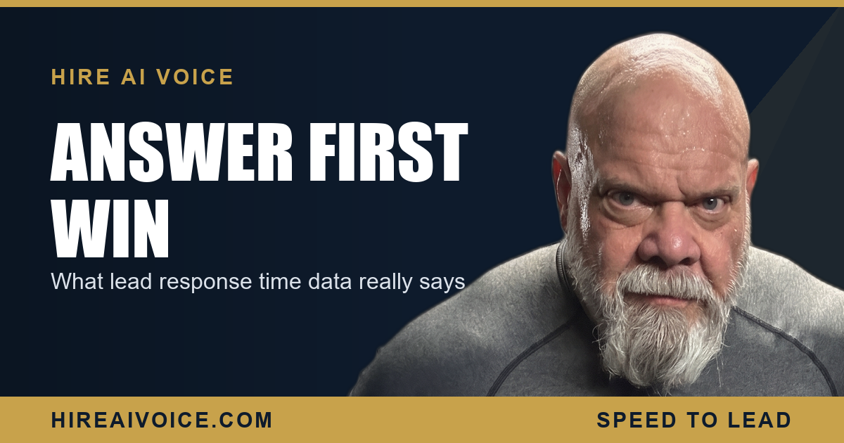 Lead response time data: what the numbers say about winning the job, Hire AI Voice