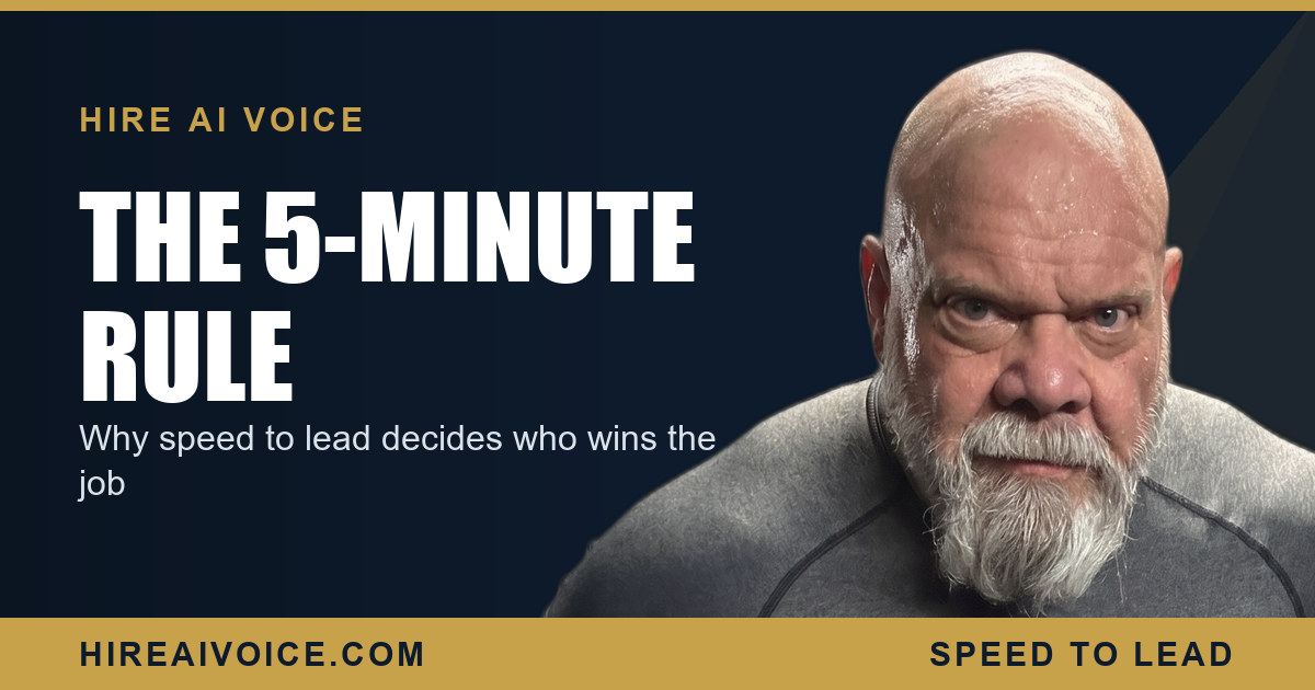 Speed to lead: why the first 5 minutes decide who wins the job, Hire AI Voice