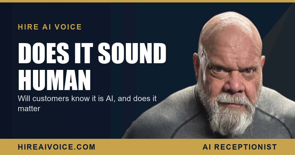 Will customers know it is AI when they call your business, Hire AI Voice