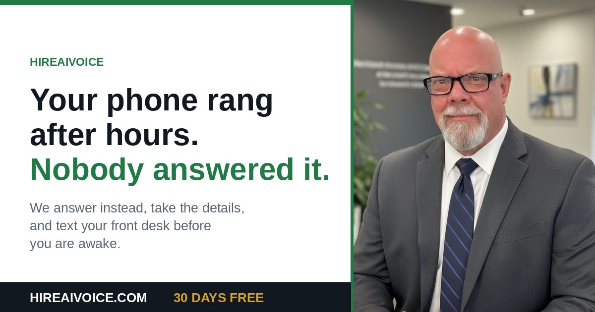 Missed call text back: turn an unanswered call into a booked job, Hire AI Voice